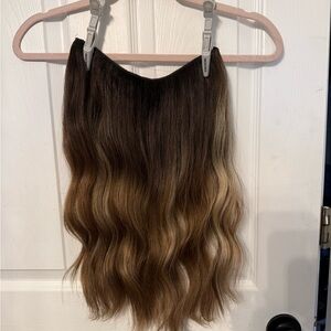 Halo Brown and Tan Wavy Hair Extensions